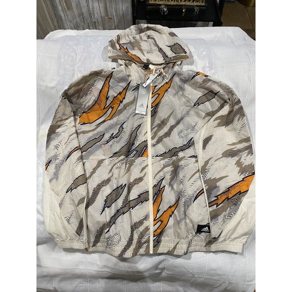 Adidas Trvl Tiger Camo Windbreaker Jacket Men's Small